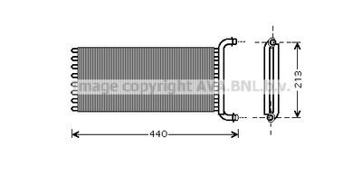 Теплообменник, отопление салона AVA QUALITY COOLING MSA6441 для MERCEDES-BENZ VIANO