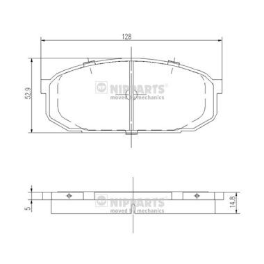 NIPPARTS J3603039 Тормозные колодки и сигнализаторы  для MAZDA 323 C IV (BG) 1.8 16V Turbo 4WD