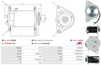 GENERATOR START AS-PL S2094S 4