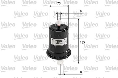 VALEO 587024 Топливный фильтр  для SUZUKI GRAND VITARA (Сузуки Гранд витара)