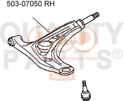 IAP QUALITY PARTS 503-07050 Рычаг подвески  для HYUNDAI ACCENT седан (X-3) 1.5 i 12V