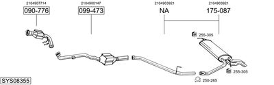 Układ wydechowy BOSAL SYS08355