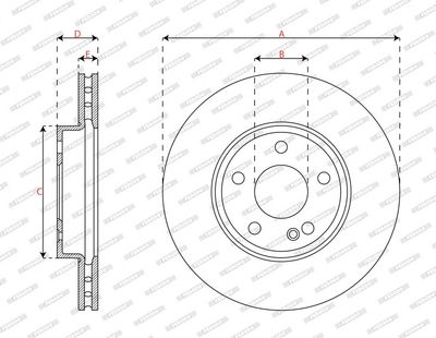 BREMSSCHEIBE FERODO DDF3033C 1