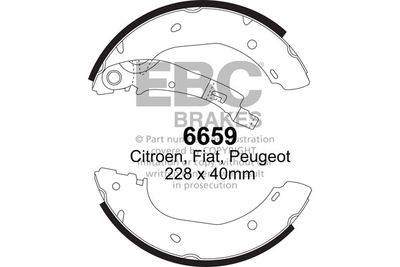 Комплект тормозных колодок EBC Brakes 6659 для FIAT DUCATO