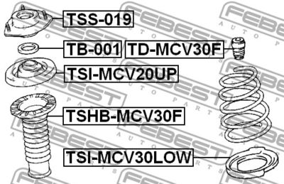 TSS-019 FEBEST Опора стойки амортизатора FEBEST 