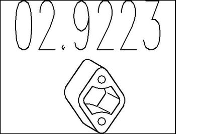 Dystans gumowy, tłumik MTS 02.9223