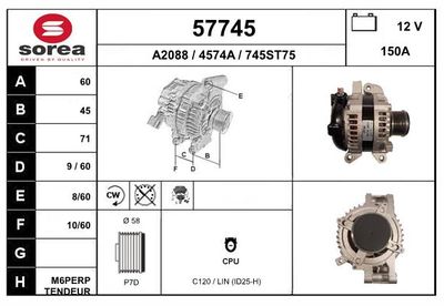 GENERATOR / ALTERNATOR EAI 57745