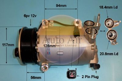 Compressor, air conditioning Auto Air Gloucester 14-9670P