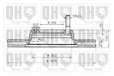 Тормозной диск QUINTON HAZELL BDC3502 для ALFA ROMEO 90