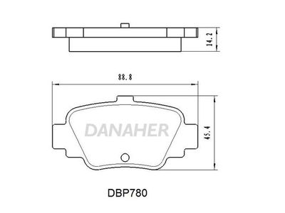 DANAHER DBP780 Тормозные колодки и сигнализаторы  для NISSAN MICRA II (K11) 1.0 i 16V