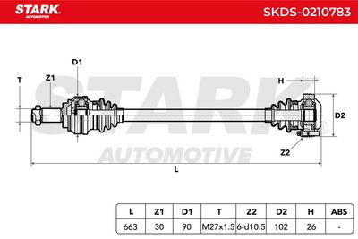 полуоска STARK SKDS-0210783