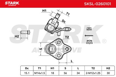 Шарнири STARK SKSL-0260101