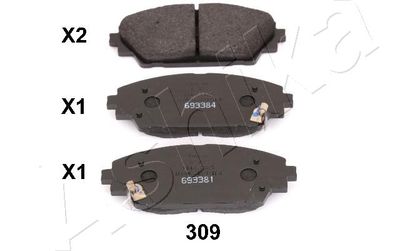 Brake Pad Set, disc brake 50-03-309