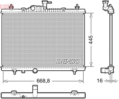 Радиатор, охлаждение двигателя DENSO DRM23118 для RENAULT KOLEOS