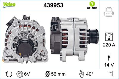 Генератор VALEO 439953 для FORD MONDEO