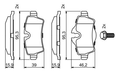 Brake Pad Set, disc brake 0 986 494 242