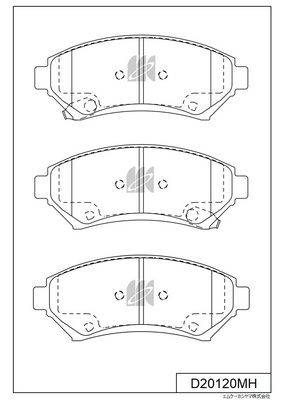 Комплект тормозных колодок, дисковый тормоз MK Kashiyama D20120MH для CHEVROLET TRANS