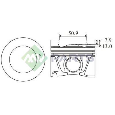 PISTON MV Parts MVP7558A