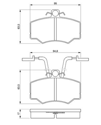 BREMSBELAGSATZ SCHEIBENBREMSE BOSCH 0986424184 4