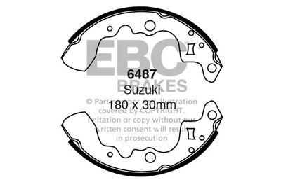 Комплект тормозных колодок EBC Brakes 6487 для SUZUKI SWIFT