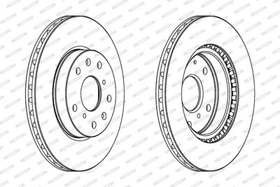 BREMSSCHEIBE FERODO DDF1620C