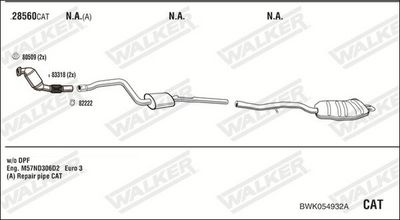 Изпускателна система WALKER BWK054932A