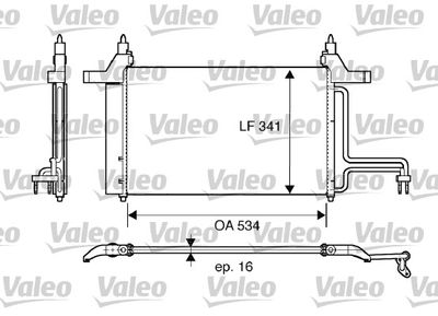 VALEO 817669 Радиатор кондиционера  для FIAT STILO (Фиат Стило)