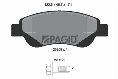 Sada brzdových destiček, kotoučová brzda PAGID T1531N
