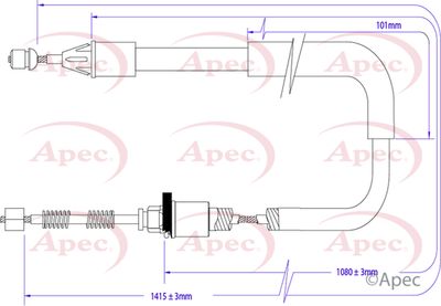 Cable Pull, parking brake APEC CAB1364