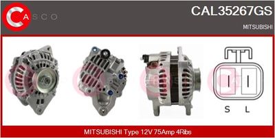 Генератор CASCO CAL35267GS для MITSUBISHI L400
