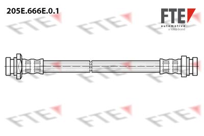 FTE 205E.666E.0.1 Тормозной шланг  для CHEVROLET AVEO (Шевроле Авео)