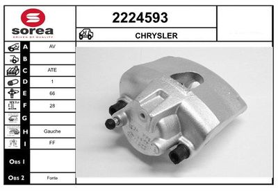 Тормозной суппорт EAI 2224593 для DODGE CARAVAN