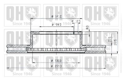 Тормозной диск QUINTON HAZELL BDC3684 для OPEL MONZA