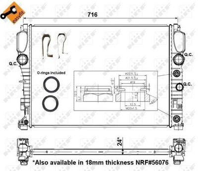 Radiator, engine cooling 53423