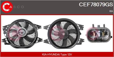 CASCO CEF78079GS Вентилятор системы охлаждения двигателя для KIA SORENTO I (JC) 3.3 V6 4WD CASCO CEF78079GS Вентилятор системы охлаждения двигателя для KIA SORENTO I (JC) 3.3 V6 4WD