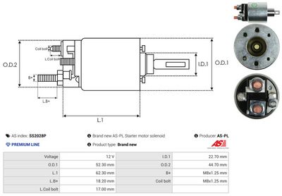 SOLENOID ELECTROMOTOR AS-PL SS2028P 3