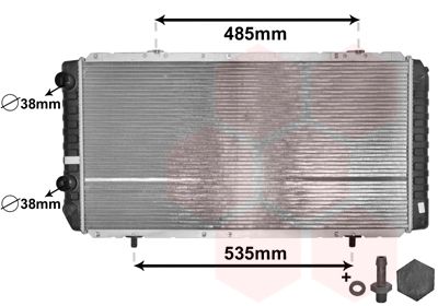 VAN WEZEL 40002268 Радиатор охлаждения двигателя  для CITROËN JUMPER (Ситроен Жумпер)