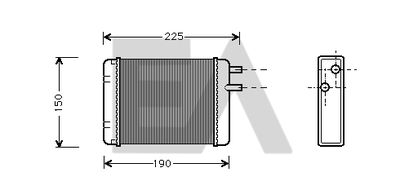 Теплообменник, отопление салона EACLIMA 45C05008 для AUSTIN MINI