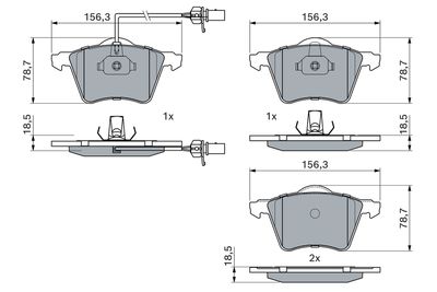 Brake Pad Set, disc brake 0 986 424 780