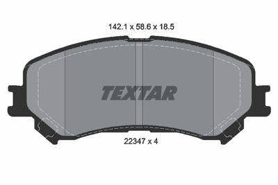 Комплект тормозных колодок, дисковый тормоз TEXTAR 2234701 для RENAULT TALISMAN