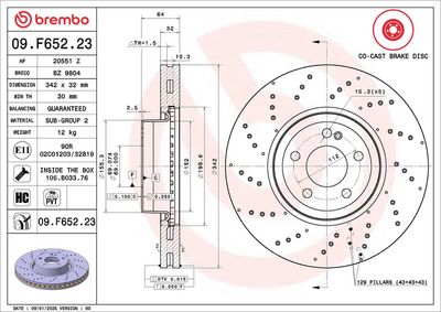 Tarcza hamulcowa AP 20551Z