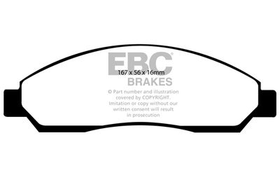 Комплект тормозных колодок, дисковый тормоз EBC Brakes DP41705R для ISUZU D-MAX
