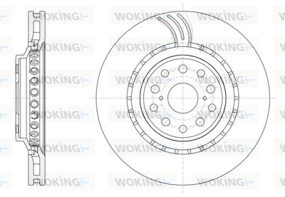 WOKING D61877.10 Тормозные диски  для LEXUS LS (Лексус Лс)