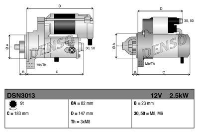 Startmotor DENSO DSN3013