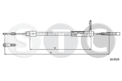 Тросик, cтояночный тормоз STC T480984 для MERCEDES-BENZ A-CLASS