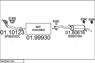 SISTEM DE ESAPAMENT MTS MAZD84730A014790