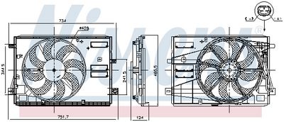 VENTILATOR RADIATOR NISSENS 850007 6