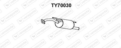 Глушитель выхлопных газов конечный VENEPORTE TY70030 для TOYOTA STARLET