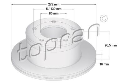 TOPRAN 107 689 Тормозные диски для VW LT 28-35 II Автобус (2DB, 2DE, 2DK)