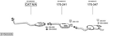 Układ wydechowy BOSAL SYS03335